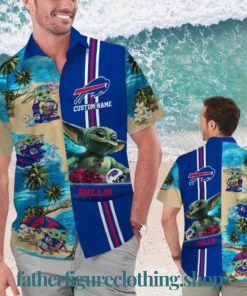 Buffalo Bills Baby Yoda Name Personalized Tropical Hawaiian Shirt