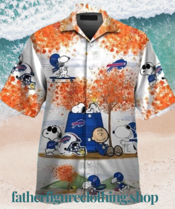Buffalo Bills Snoopy Charlie Brown Autumn Tree Hawaiian Shirt