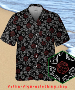 Dice Red & White Hawaiian Shirts