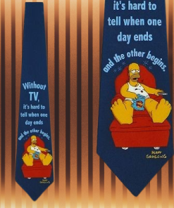The Simpsons - Homer without TV Ties Neckties