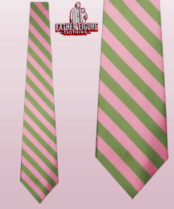 pink and green ties for wedding
