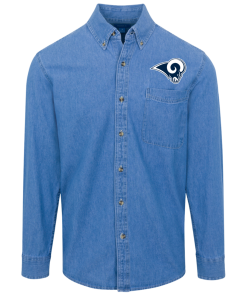 Alternative view of Los Angeles Rams Logo Denim Shirt for Men and Women
