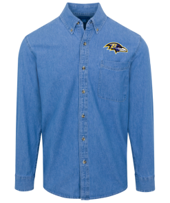 Alternative view of Baltimore Ravens Logo Denim Shirt for Men and Women