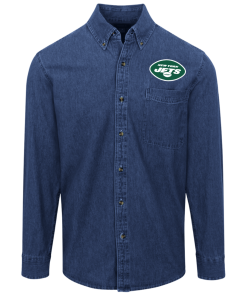 Alternative view of New York Jets Logo Denim Shirt for Men and Women