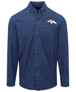Alternative view of Denver Broncos Logo Denim Shirt for Men and Women
