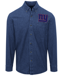 Alternative view of New York Giants Logo Denim Shirt for Men and Women