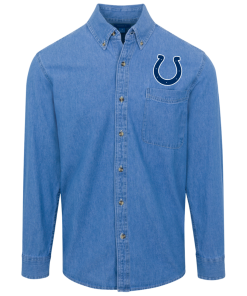 Indianapolis Colts Logo Denim Shirt for Men and Women