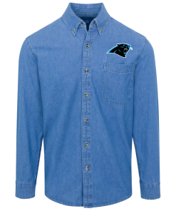 Carolina Panthers Logo Denim Shirt for Men and Women