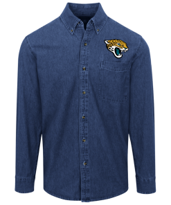 Alternative view of Jacksonville Jaguars Logo Denim Shirt – The Perfect Gift for Fans