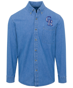 Colorado Rockies Logo Denim Shirt for Men and Women