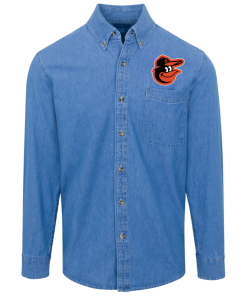 Baltimore Orioles Logo Denim Shirt for Men and Women