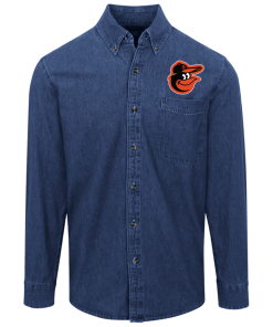 Alternative view of Baltimore Orioles Logo Denim Shirt for Men and Women