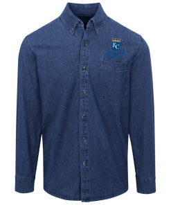 Alternative view of Kansas City Royals Logo Denim Shirt for Men and Women