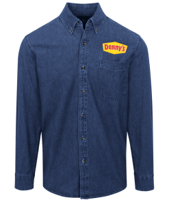 Alternative view of Denny’s Logo Denim Shirt for Men and Women