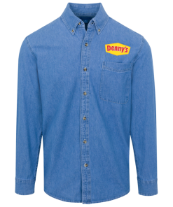 Denny’s Logo Denim Shirt for Men and Women