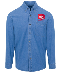 Jack in the Box Logo Denim Shirt for Men and Women