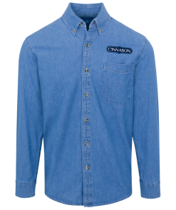 Alternative view of Cinnabon Logo Denim Shirt for Men and Women
