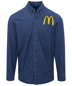 Alternative view of McDonalds Logo Denim Shirt for Men and Women