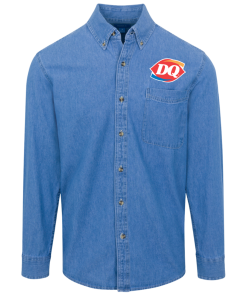Alternative view of DQ (Dairy Queen) Logo Denim Shirt for Men and Women