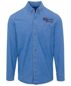 The Cheesecake Factory Logo Denim Shirt for Men and Women