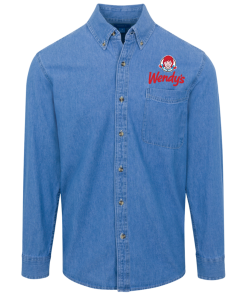 Wendy’s Logo Denim Shirt for Men and Women