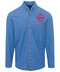 Alternative view of Arby’s Logo Denim Shirt for Men and Women