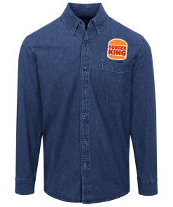 Alternative view of Burger King Logo Denim Shirt for Men and Women