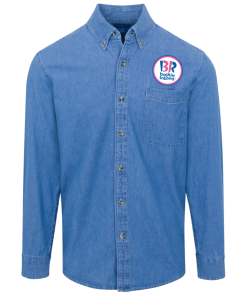 Baskin-Robbins Logo Denim Shirt for Men and Women