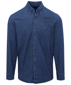 Jaguar logo Button Denim Shirt for Men and Women