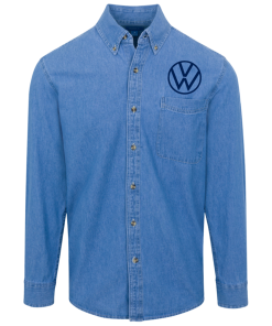 Alternative view of Volkswagen logo Button Denim Shirt for Men and Women