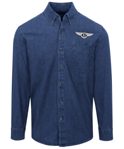 Alternative view of Bentley logo Button Denim Shirt for Men and Women