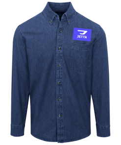 Alternative view of Jetta Motors logo Button Denim Shirt for Men and Women