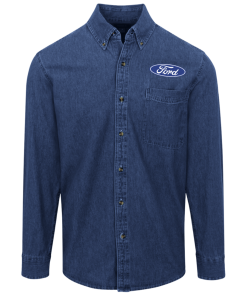 Ford logo Button Denim Shirt for Men and Women