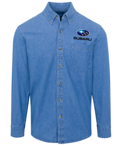 Subaru logo Button Denim Shirt for Men and Women