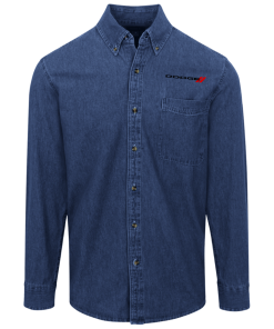 Dodge logo Button Denim Shirt for Men and Women