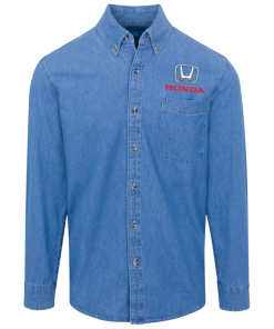 Alternative view of Honda logo Denim Shirt for Men and Women