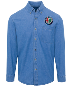 Alfa Romeo logo Denim Shirt for Men and Women
