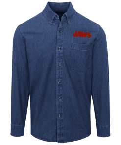 Alternative view of Jaws logo Denim Shirt for Men and Women
