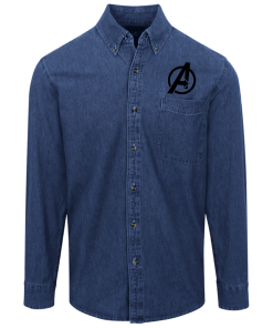 Avengers logo Denim Shirt for Men and Women