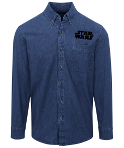 Star Wars logo Denim Shirt for Men and Women