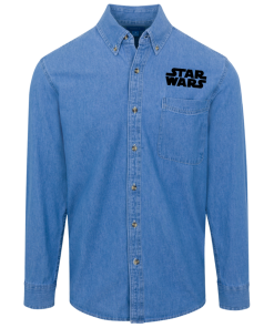 Alternative view of Star Wars logo Denim Shirt for Men and Women