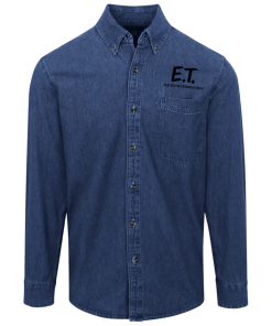 Alternative view of E.T. - The Extra Terrestrial Logo Denim Shirt for Men and Women