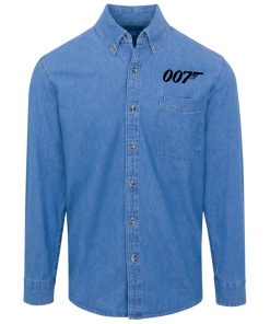 James Bond logo Denim Shirt for Men and Women