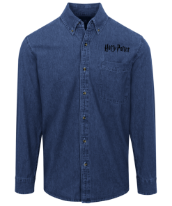 Alternative view of Harry Potter logo Denim Shirt for Men and Women