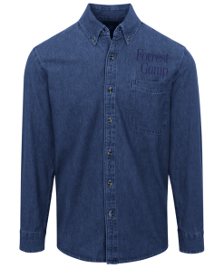 Forrest Gump logo Denim Shirt for Men and Women