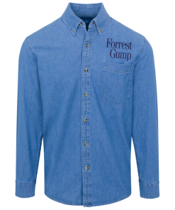 Alternative view of Forrest Gump logo Denim Shirt for Men and Women