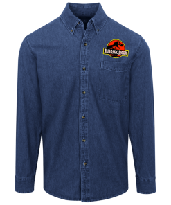 Alternative view of Jurassic Park logo Denim Shirt for Men and Women