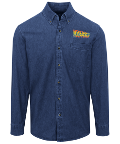 Alternative view of Back to the Future logo Denim Shirt for Men and Women