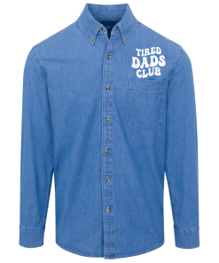 Alternative view of Tired Dads Club Denim Shirt for Men and Women