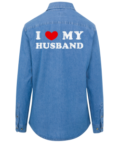 Alternative view of I LOve My Husband Denim Shirt – Gifts for Mother, Mom